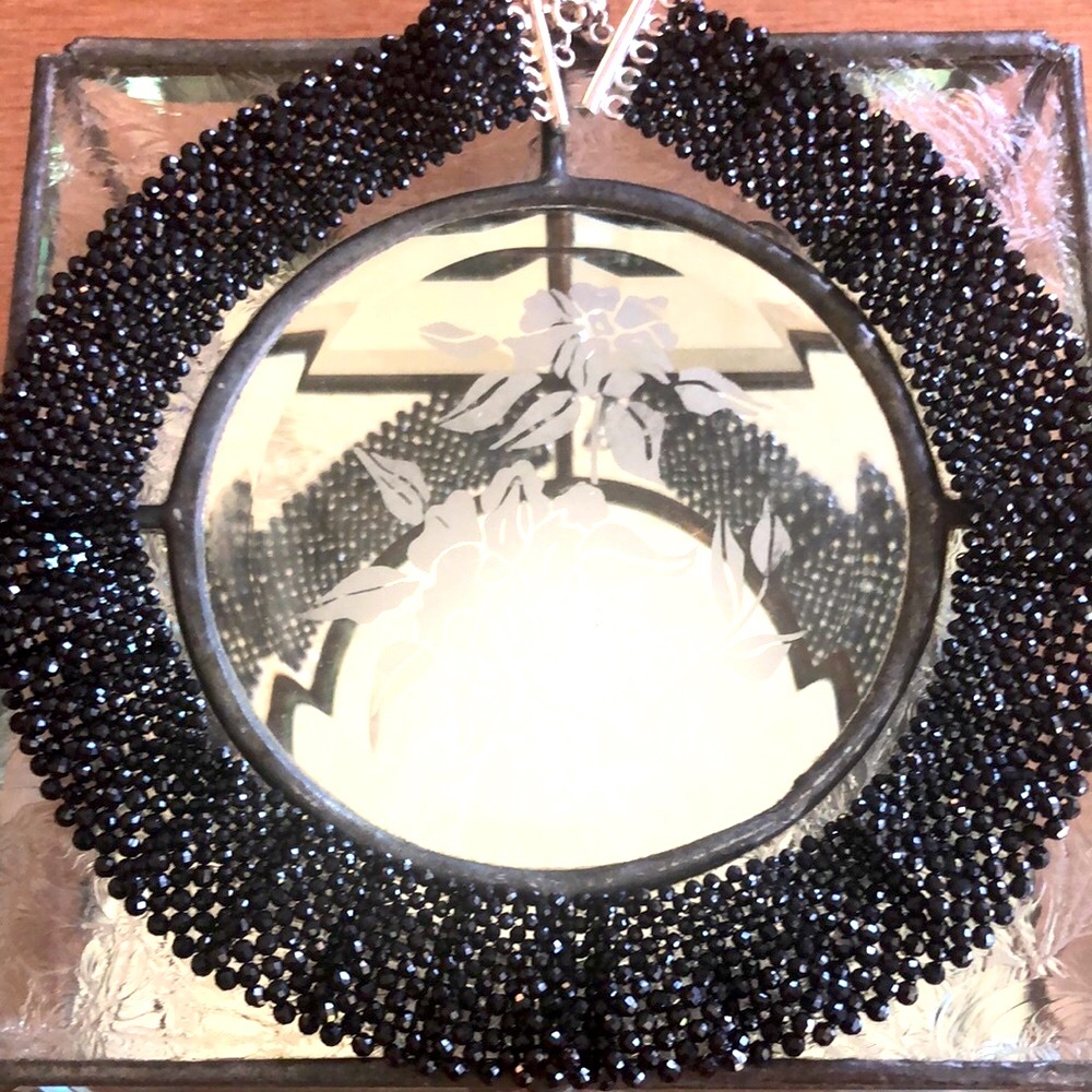 Black Beaded Statement Necklace